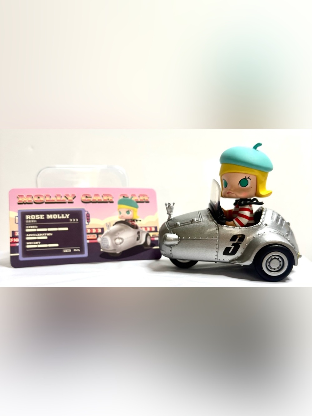 POP MART Molly Car Car Series – Rose Molly | Discontinued